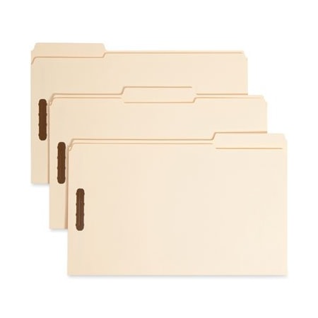 Smead Smead, TOP TAB 2-FASTENER FOLDERS, 1/3-CUT TABS, LEGAL SIZE, 11 PT. MANILA, 50PK 19537